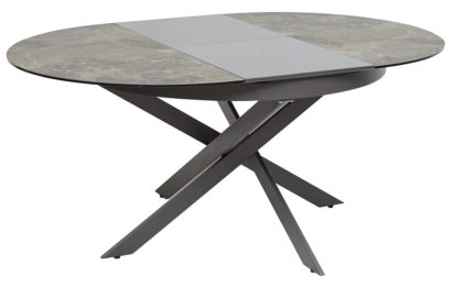 Стол TRENTO 120 KL-19 СЕРО-КОРИЧНЕВЫЙ КАМЕНЬ, итальянская керамика/ GREY1 серый каркас — фото 5
