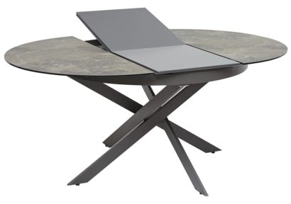 Стол TRENTO 120 KL-19 СЕРО-КОРИЧНЕВЫЙ КАМЕНЬ, итальянская керамика/ GREY1 серый каркас — фото 3
