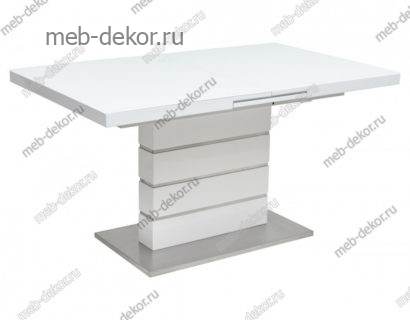 Стол QUADRO 140 WHITE GLASS белый глянец — фото 1