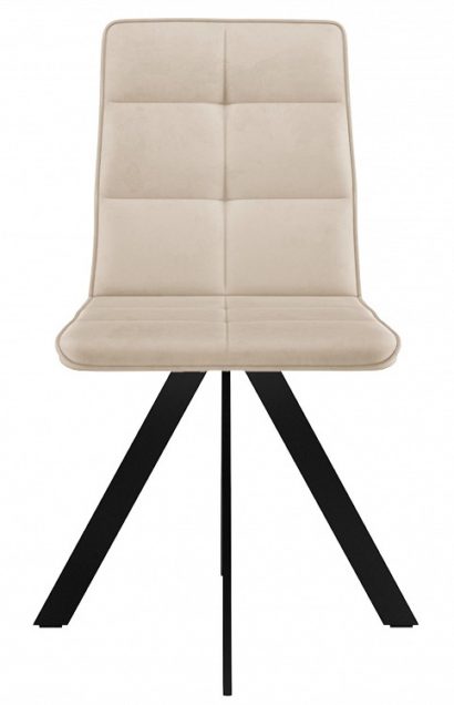 Стул DikLine 230 поворотный B03 BEIGE, ножки черные, микровелюр — фото 4