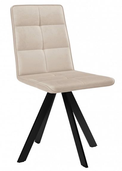 Стул DikLine 230 поворотный B03 BEIGE, ножки черные, микровелюр — фото 1