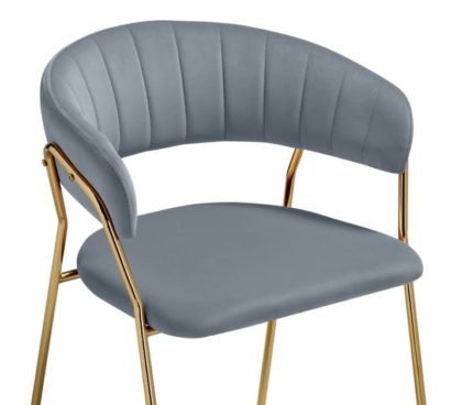 Стул на металлокаркасе Kamelia 1 gray / gold — фото 3