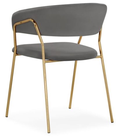 Стул на металлокаркасе Kamelia 1 dark gray / gold — фото 4