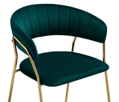 Стул на металлокаркасе Kamelia 1 green / gold — фото 4