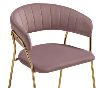 Стул на металлокаркасе Kamelia 1 light purple /gold — фото 4