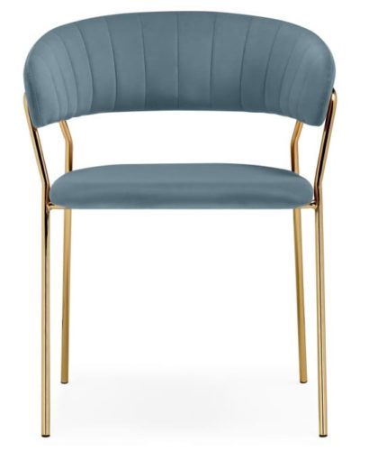 Стул на металлокаркасе Kamelia 1 light blue /gold — фото 3