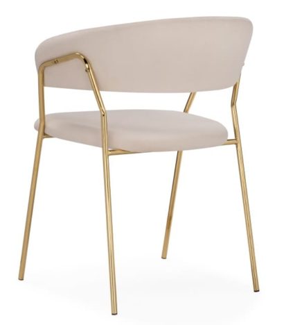 Стул на металлокаркасе Kamelia 1 beige / gold — фото 4