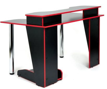 Стол компьютерный Strike-1 (120) NEO black/red, черный/красная кромка — фото 5