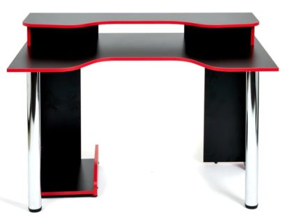 Стол компьютерный Strike-1 (120) NEO black/red, черный/красная кромка — фото 2
