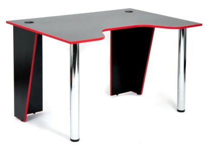 Стол компьютерный Strike-1 (120) NEO black/red, черный/красная кромка — фото 1
