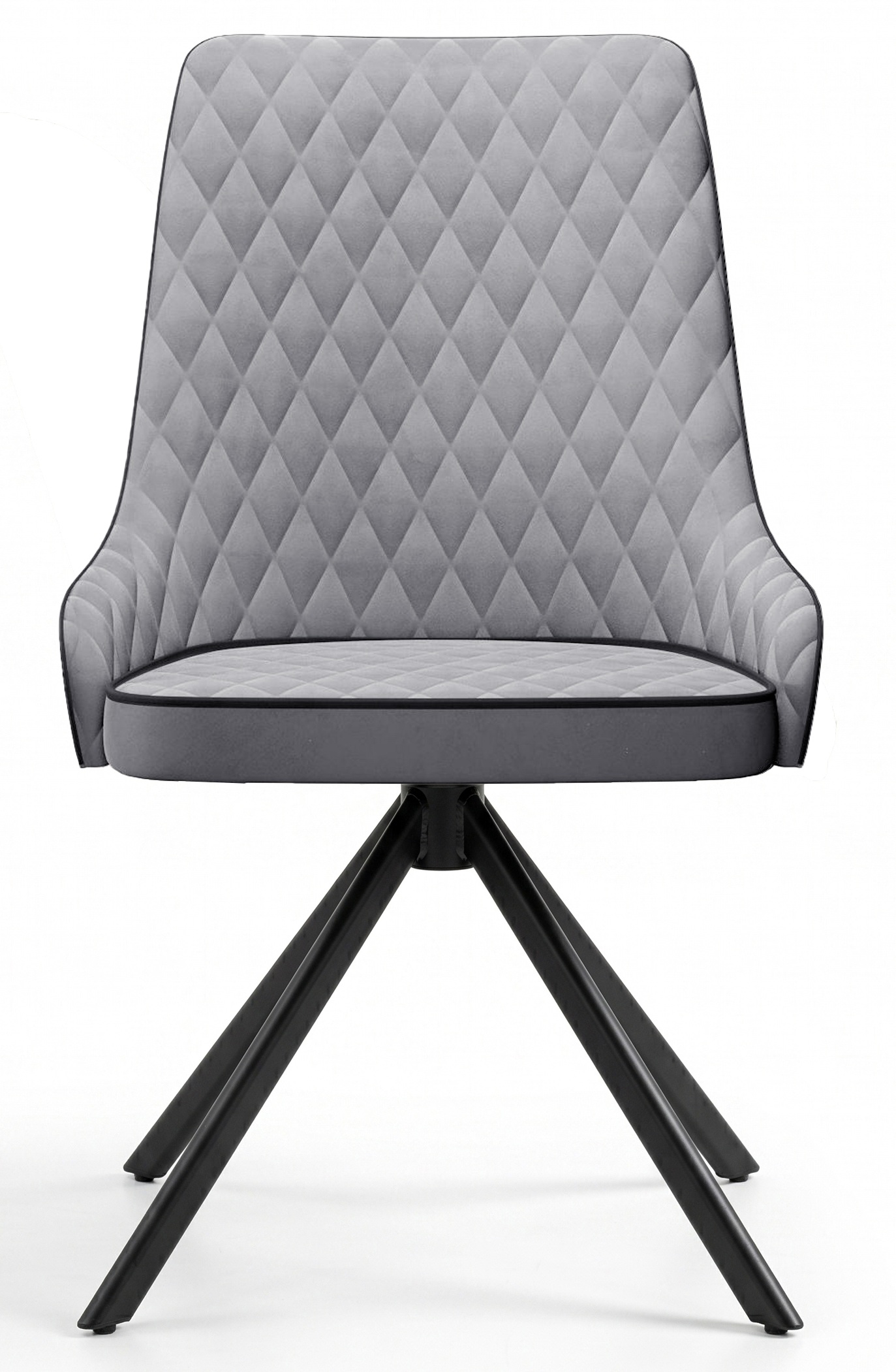 Стул DikLine 304 поворотный, B22 GREY, ножки черные