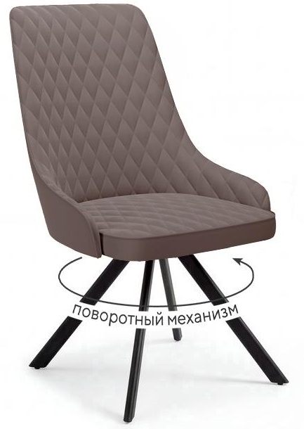 Стул DikLine 304 поворотный, B5 LATTE, ножки черные