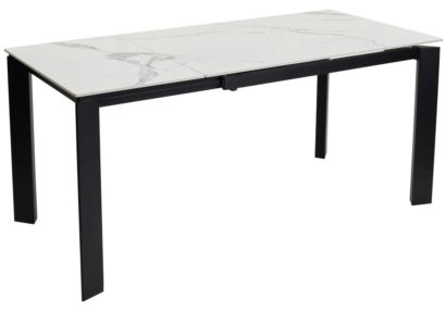 Стол CORNER 120 GLOSS STATUARIO WHITE SOLID CERAMIC / BLACK — фото 9