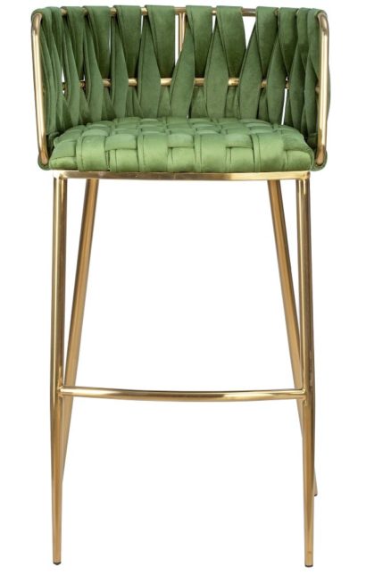Стул барный DOBRIN EMMA GOLD (зеленый велюр (VF-08)) — фото 7