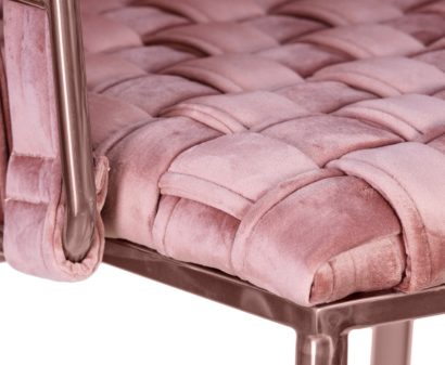 Стул барный DOBRIN EMMA ROSE GOLD (розовый велюр (VF-10)) — фото 5