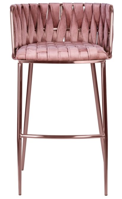Стул барный DOBRIN EMMA ROSE GOLD (розовый велюр (VF-10)) — фото 6