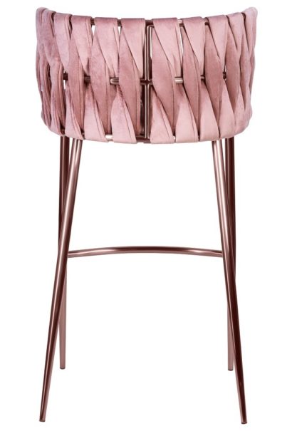 Стул барный DOBRIN EMMA ROSE GOLD (розовый велюр (VF-10)) — фото 2