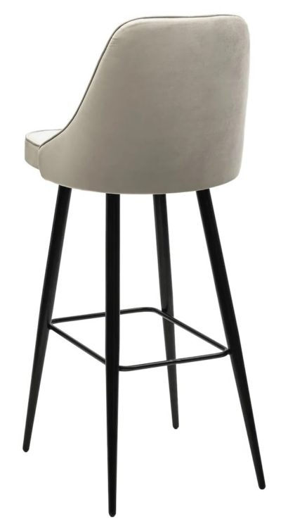 Барный стул NEPAL-BAR ЛАТТЕ #25, велюр/ черный каркас (H=78cm) — фото 2