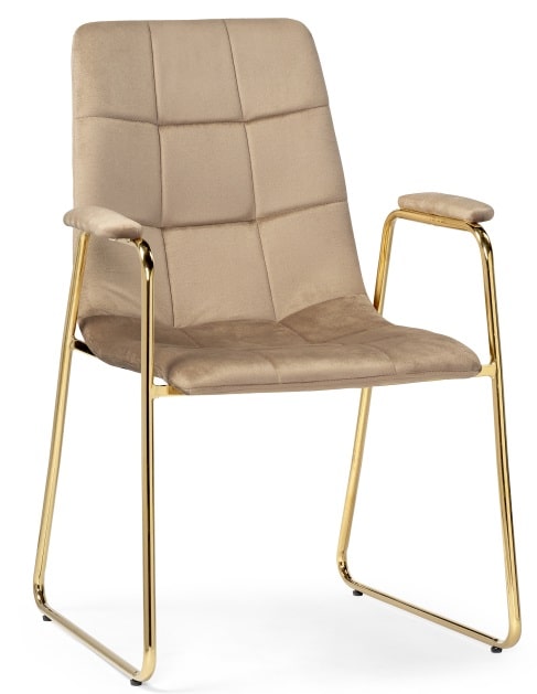Стул на металлокаркасе Lana beige / gold