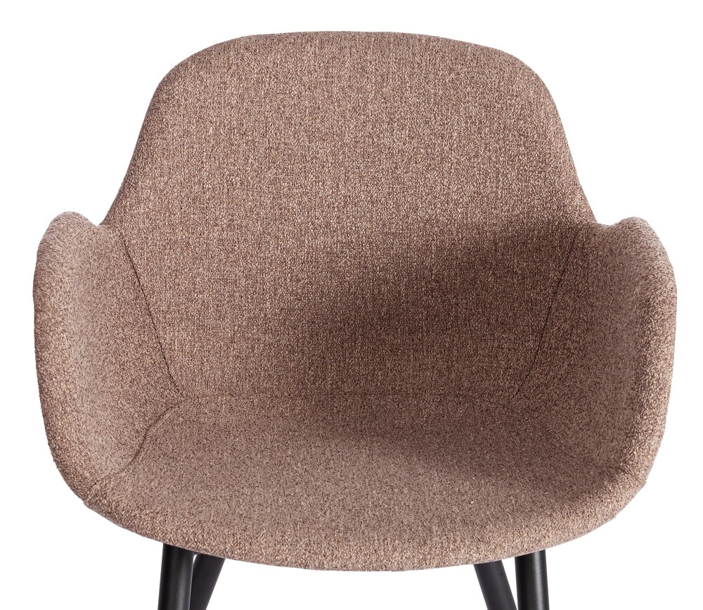 Стул VALENTINO (mod. PC45-2) металл/экокожа/ткань, 55 х 58 х 81 см, Brown (коричневый)/чёрный