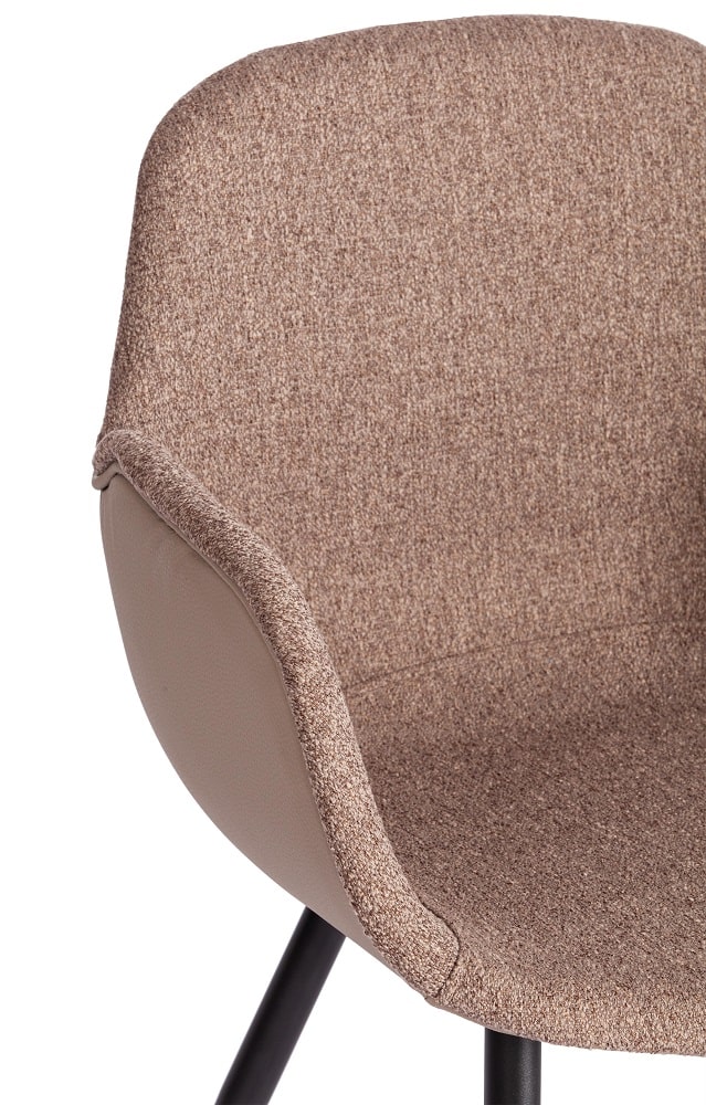 Стул VALENTINO (mod. PC45-2) металл/экокожа/ткань, 55 х 58 х 81 см, Brown (коричневый)/чёрный