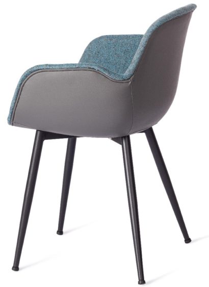 Стул VALENTINO (mod. PC45-2) металл/экокожа/ткань, 55 х 58 х 81 см, Turquoise (бирюзовый)/Grey (серый)/чёрный — фото 6