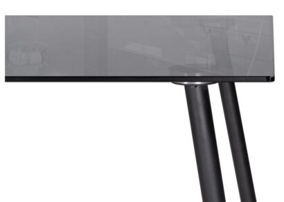Стеклянный стол Smoke 120х80х75 clear gray / black — фото 4