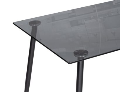 Стеклянный стол Smoke 120х80х75 clear gray / black — фото 3