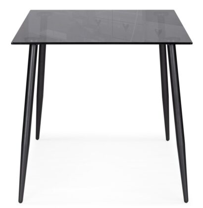 Стеклянный стол Smoke 120х80х75 clear gray / black — фото 2
