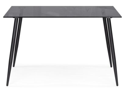 Стеклянный стол Smoke 120х80х75 clear gray / black — фото 6
