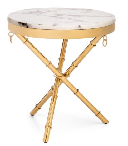 Журнальный столик Monika 50х55 marble / gold — фото 1