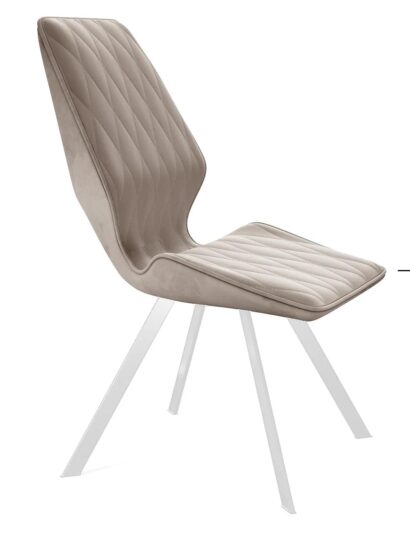 Стул DikLine 242М B03 BEIGE, ножки белые — фото 3