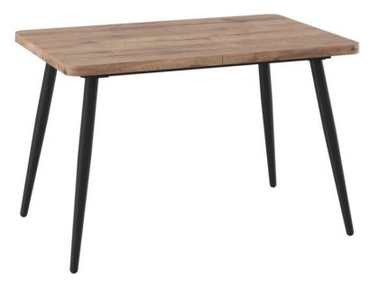 Cтол раздвижной БОРГ Радиал-120(160)х80, Дуб велингтон/черный — фото 1