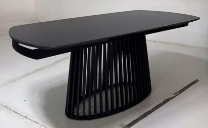 Стол DESIO 180 PURE BLACK SOLID CERAMIC Черный мрамор матовый, керамика/Черный каркас — фото 9