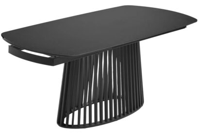 Стол DESIO 180 PURE BLACK SOLID CERAMIC Черный мрамор матовый, керамика/Черный каркас — фото 8