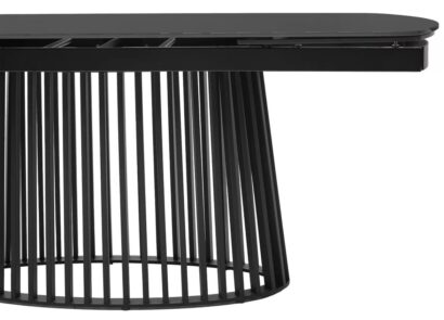 Стол DESIO 180 PURE BLACK SOLID CERAMIC Черный мрамор матовый, керамика/Черный каркас — фото 7