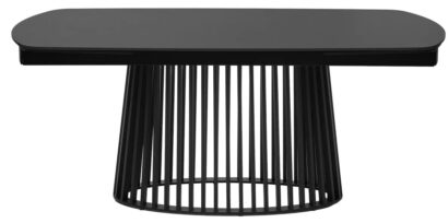 Стол DESIO 180 PURE BLACK SOLID CERAMIC Черный мрамор матовый, керамика/Черный каркас — фото 5