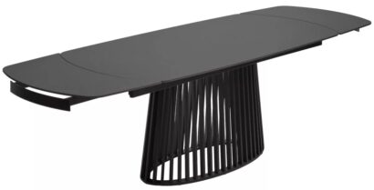 Стол DESIO 180 PURE BLACK SOLID CERAMIC Черный мрамор матовый, керамика/Черный каркас — фото 12