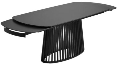 Стол DESIO 180 PURE BLACK SOLID CERAMIC Черный мрамор матовый, керамика/Черный каркас — фото 6