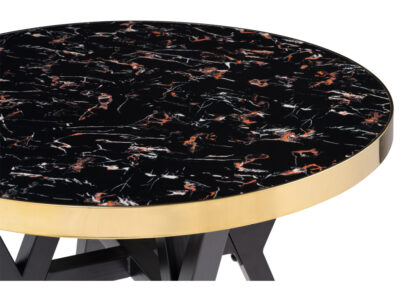 Стол Selina 80х72 black / gold — фото 3