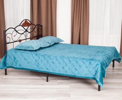 Кровать Federica (mod. AT-881) дерево гевея/металл, 160*200 см (Queen bed), красный дуб/черный — фото 10