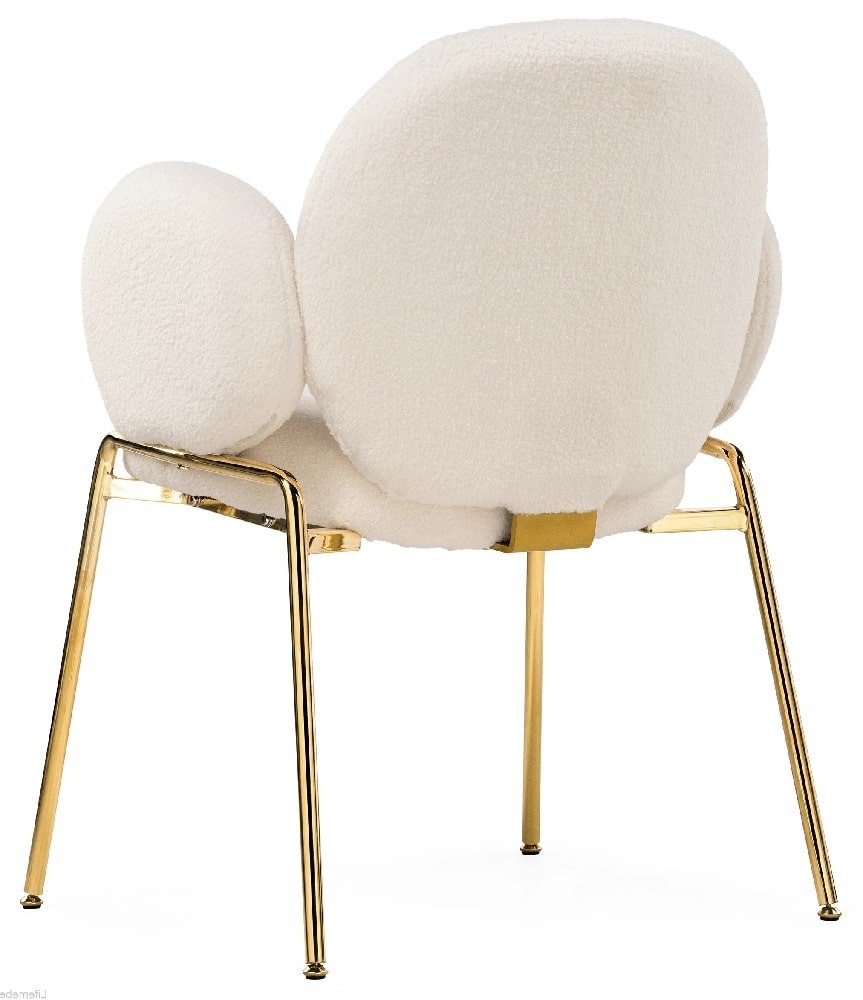 Стул на металлокаркасе Kalipso white / gold