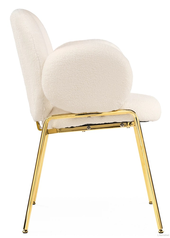 Стул на металлокаркасе Kalipso white / gold