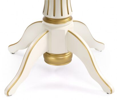 Деревянный стол Павия 100(130)х100х79 крем / золотая патина — фото 10
