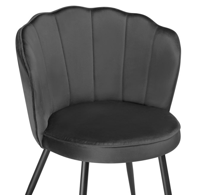 Стул на металлокаркасе Coral grey / black