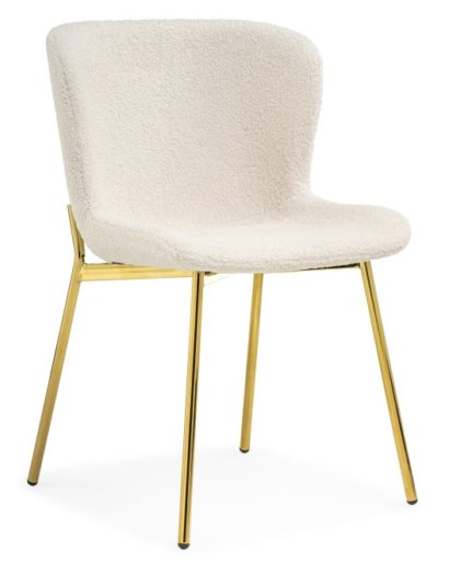 Стул на металлокаркасе Basket beige / gold — фото 1