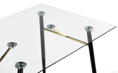Стеклянный стол Holms 120x80x75 clear / black — фото 4
