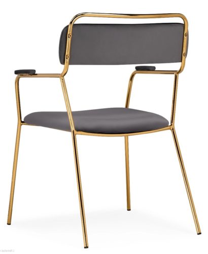 Кресло Aspen dark gray / gold — фото 2