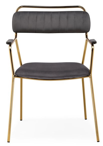 Кресло Aspen dark gray / gold — фото 3