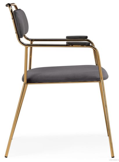 Кресло Aspen dark gray / gold — фото 4